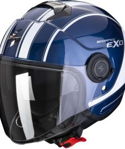 Motorradhelm Jet Scorpion EXO-CITY SCOOT Dunkelblau Weiß
