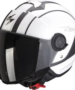 Motorradhelm Jet Scorpion EXO-CITY SCOOT Matt Schwarz Weiß