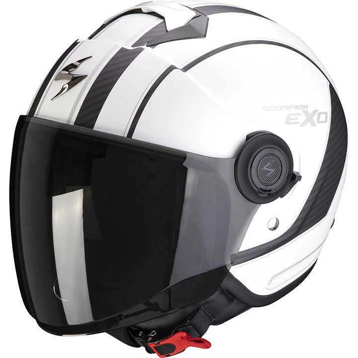 Motorradhelm Jet Scorpion EXO-CITY SCOOT Matt Schwarz Weiß 1 Motorradhelm Jet Scorpion EXO-CITY SCOOT Matt Schwarz Weiß