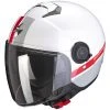 Motorradhelm Jet Scorpion EXO-CITY STRADA Weiß Silber Rot