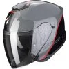 Motorradhelm Jet Scorpion EXO-S1 ESSENCE Grau Zement Schwarz Rot