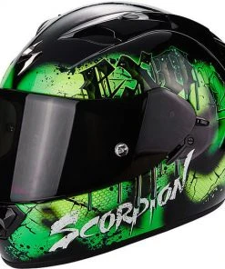 Scorpion Exo-1200 Air Tenebris Integral Motorradhelm Grün Schwarz