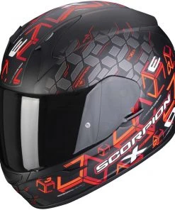 Scorpion EXO-390 CUBE Integral Motorradhelm Matt Schwarz Rot