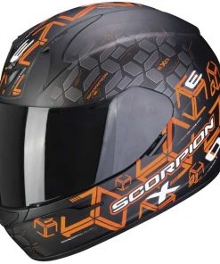Scorpion EXO-390 CUBE Integrierter Motorradhelm Mattschwarz Orange