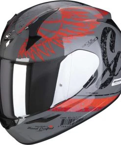 Scorpion EXO-390 Integral Motorradhelm IGHOST Grey Cement Red