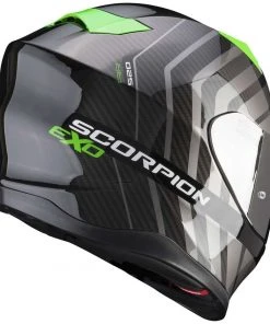 Scorpion EXO-520 AIR SHADE Integrierter Motorradhelm Schwarz Grün -Scorpion Geschaft scorpion exo 520 air shade integrierter motorradhelm schwarz gruen 116145