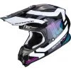 Scorpion VX-16 AIR TUB Motorradhelm Schwarz Metall Weiß