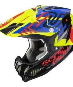 Scorpion VX-22 AIR NEOX Motorradhelm Gelb Fluo Blau Rot