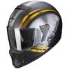 Scorpion Street Fight Motorradhelm Aus Skorpionfaser EXO-HX1 OHNO Matt Schwarz Gold